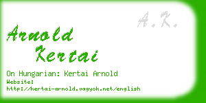 arnold kertai business card